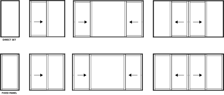 Stretta Sliding Door Configurations